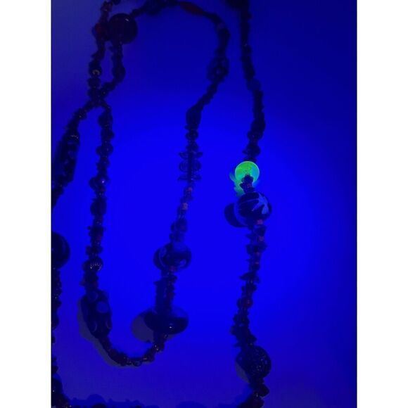 Artisan Natural Stone Amber Copal Uranium Vaseline Glass Long Beaded Necklace - Picture 13 of 13